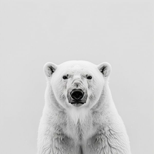 Eisbär - Schwarzweißfotografie für Arktisliebhaber