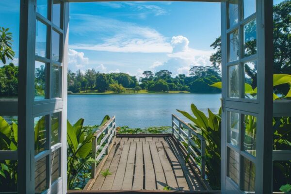 Fenster zu Seelandschaft