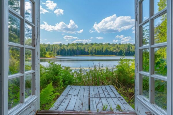 Fenster zu Seelandschaft