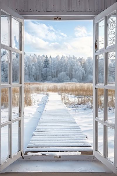 Fenster zur Winterlandschaft