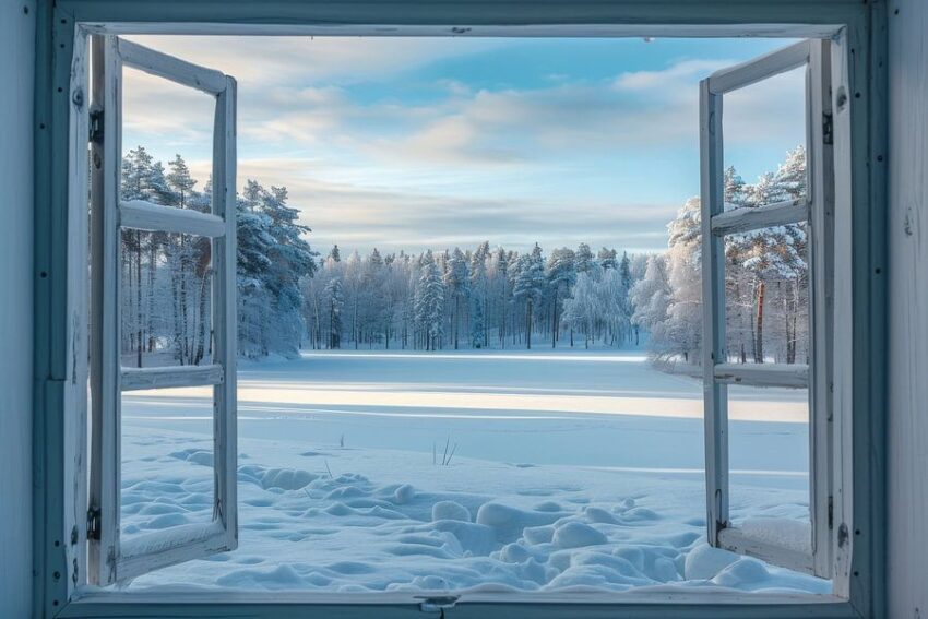 Fenster zur Winterlandschaft