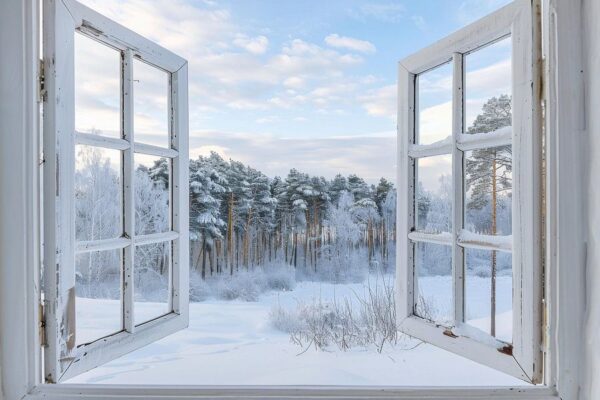 Fenster zur Winterlandschaft