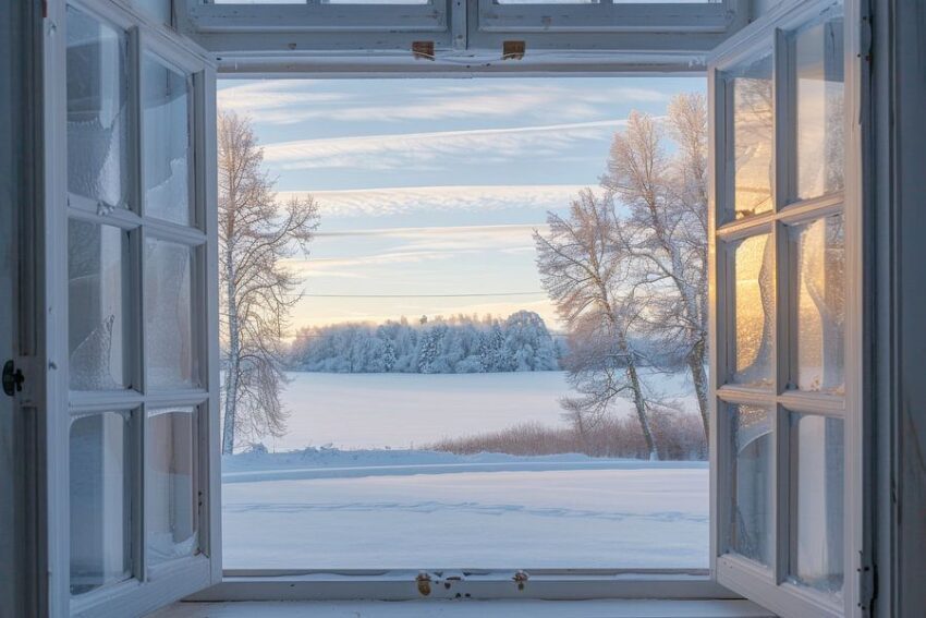 Fenster zur Winterlandschaft