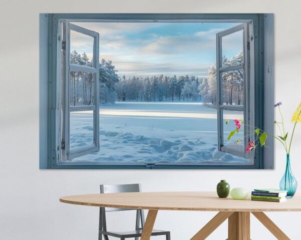 Fenster zur Winterlandschaft