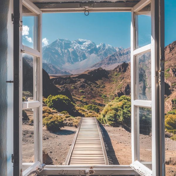 Fensterblick auf den Jbel Toubkal