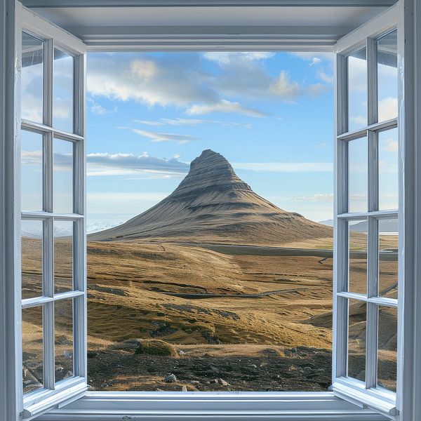 Fensterblick auf den Kirkjufell