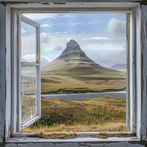 Fensterblick auf den Kirkjufell