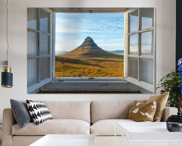 Fensterblick auf den Kirkjufell