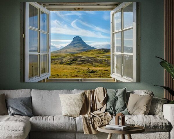 Fensterblick auf den Kirkjufell