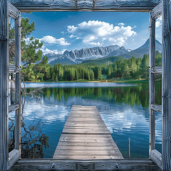 Fensterblick auf den See