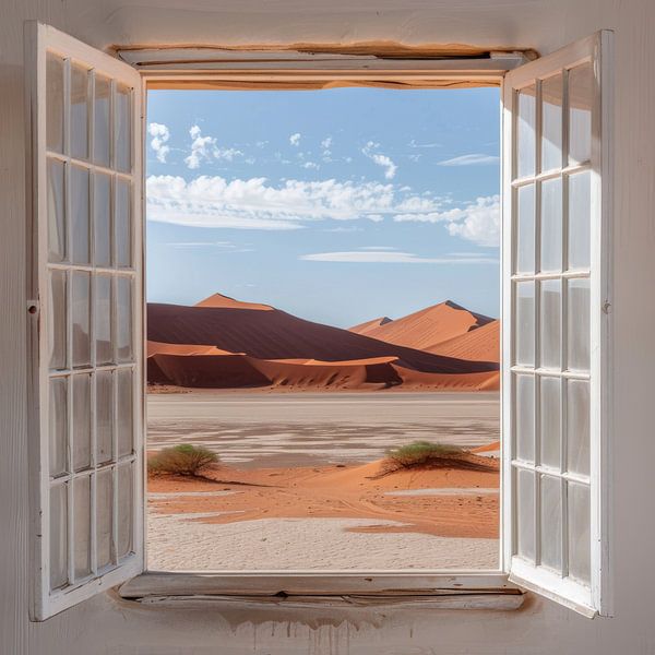 Fensterblick auf die Namib-Wüste