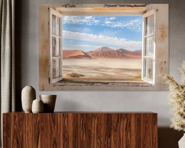 Fensterblick auf die Namib-Wüste