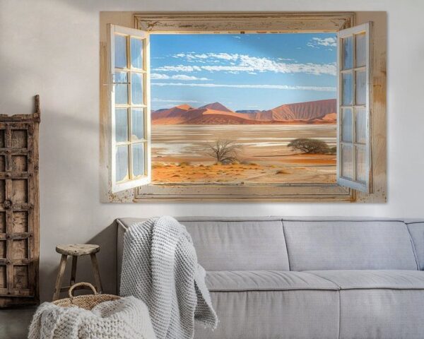 Fensterblick auf die Namib-Wüste