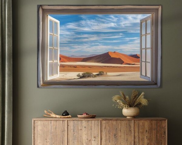 Fensterblick auf die Namib-Wüste