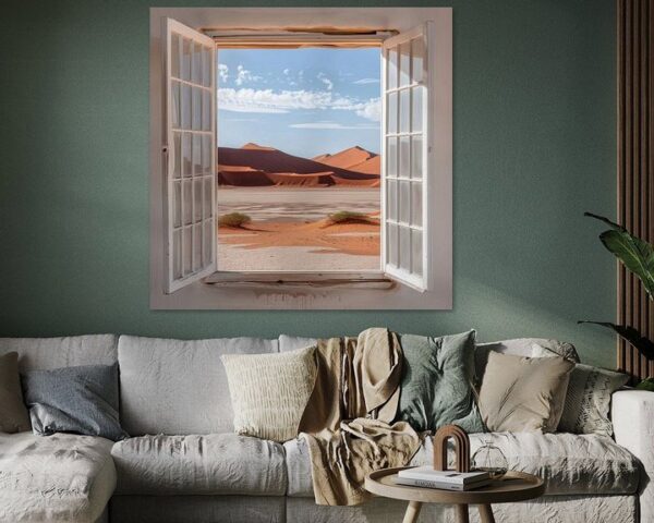 Fensterblick auf die Namib-Wüste