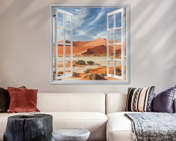 Fensterblick auf die Namib-Wüste