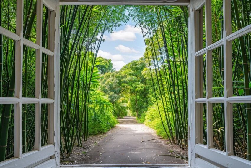 Fensterblick in den Bambuswald