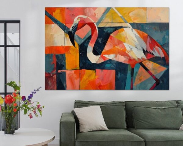 Flamingo Abstrakte Kunst