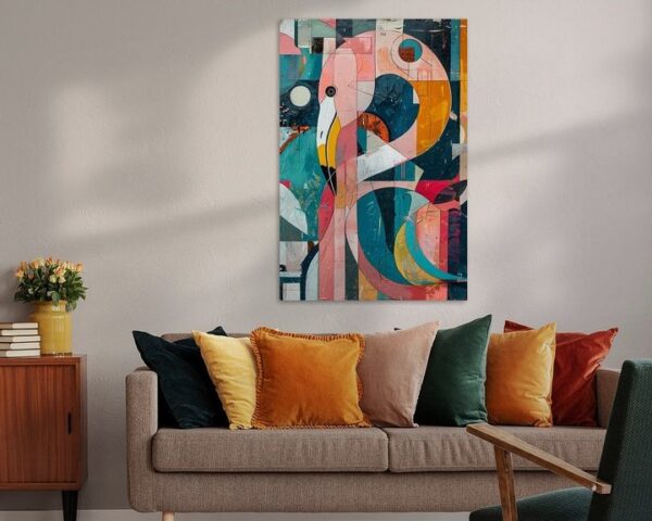 Flamingo Abstrakte Kunst