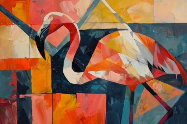 Flamingo Abstrakte Kunst