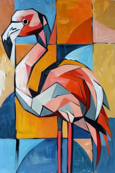 Flamingo Abstrakte Kunst