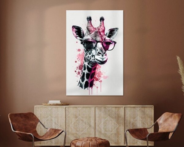 Giraffe mit Pink-Touch