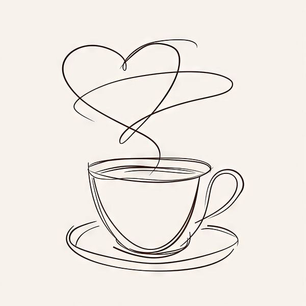 Kaffee Line Art