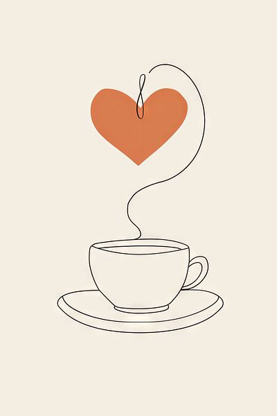 Kaffee Line Art