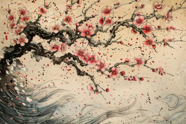 Kirschblüten Hokusai