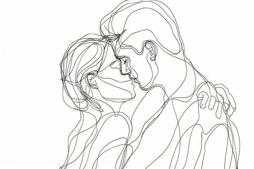 Liebe in Line Art