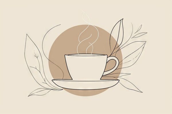 Minimalistische Kaffee Illustration