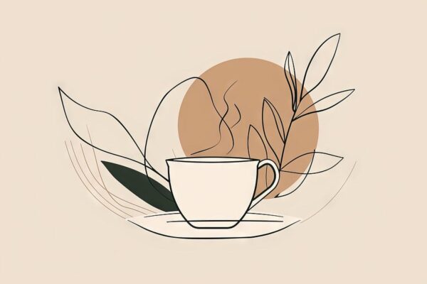 Minimalistische Kaffee Illustration