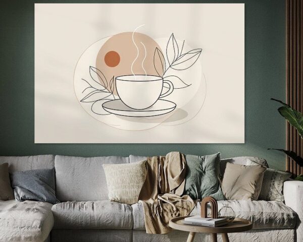 Minimalistische Kaffee Illustration