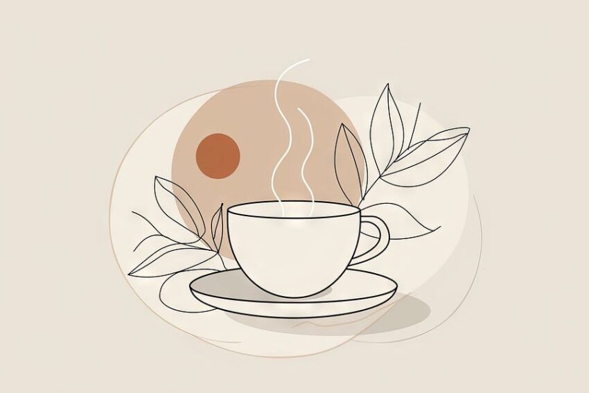 Minimalistische Kaffee Illustration