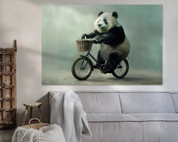 Panda auf Fahrrad