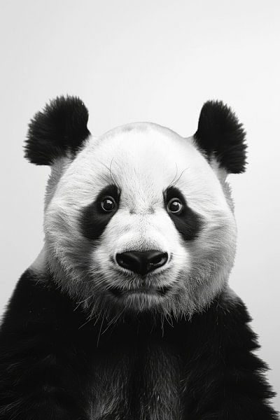 Panda in Schwarz-Weiß