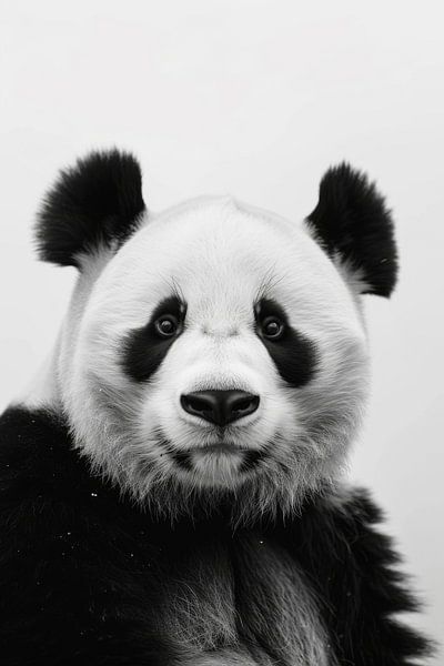 Panda in Schwarz-Weiß