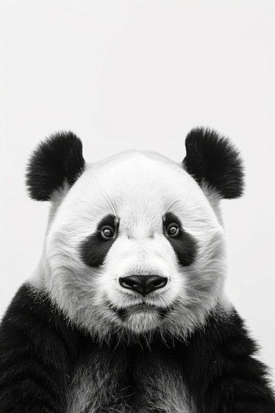 Panda in Schwarz-Weiß