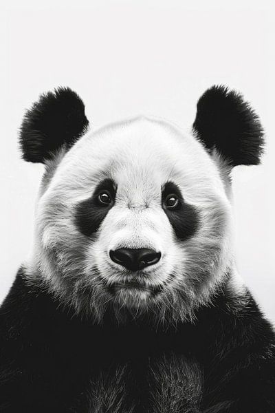 Panda in Schwarz-Weiß