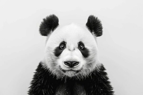 Panda in Schwarz-Weiß