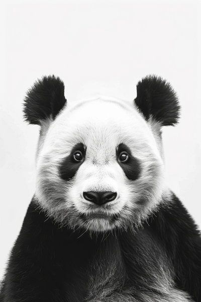 Panda in Schwarz-Weiß