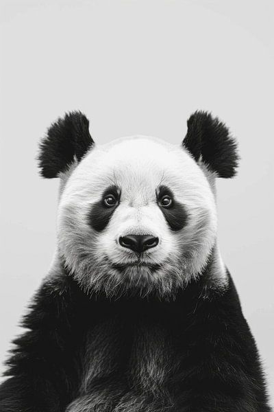 Panda in Schwarz-Weiß