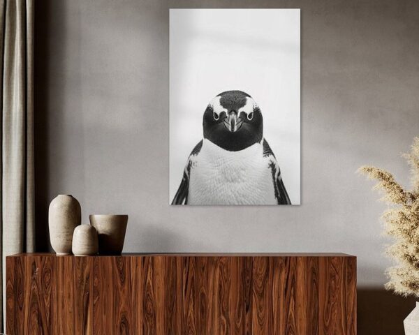 Pinguin in Schwarz-Weiß