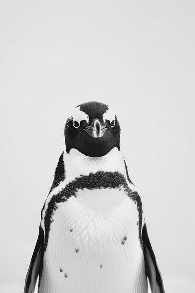 Pinguin in Schwarz-Weiß