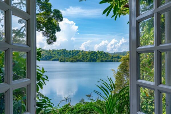 Seeblick durch das Fenster