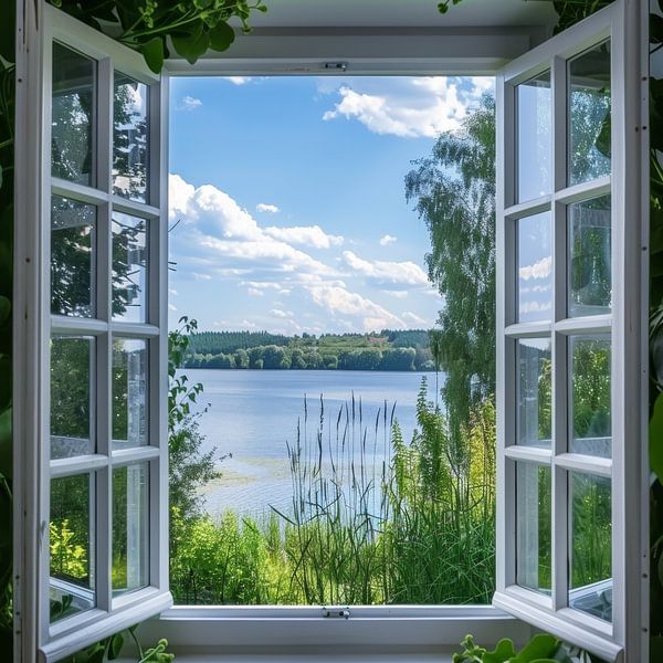 Seeblick durch das Fenster