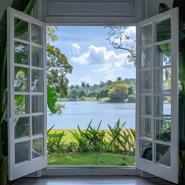 Seeblick durch das Fenster