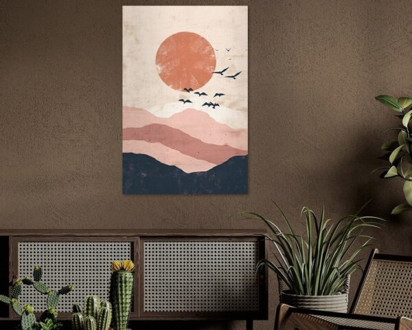 Sonnenuntergang in der Wüste - Minimalistische Kunst