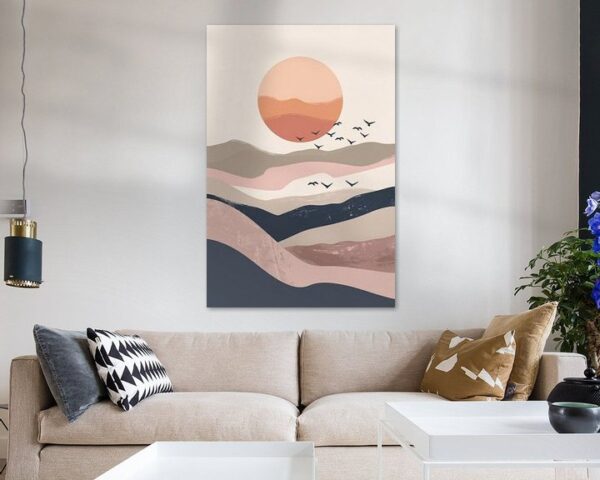 Sonnenuntergang in der Wüste - Minimalistische Kunst