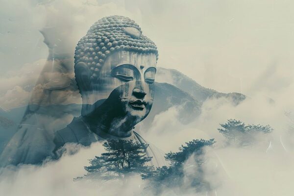 Buddha in den Wolken